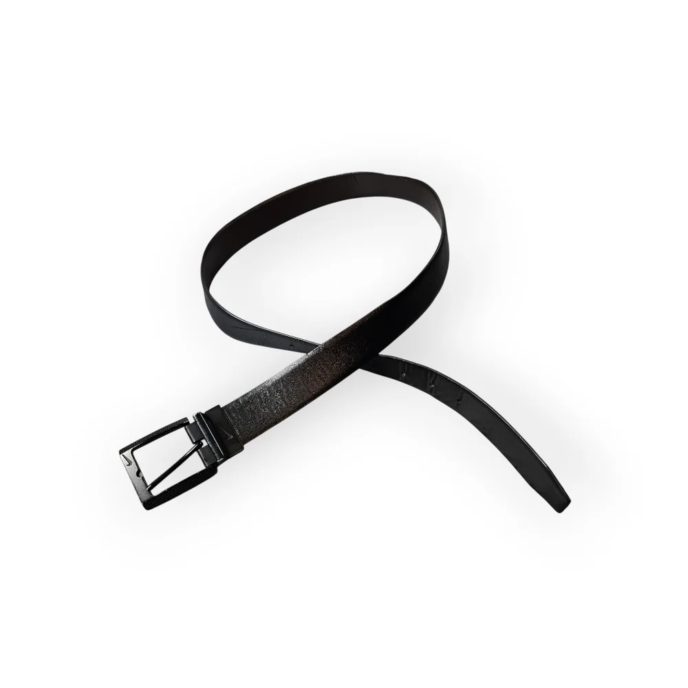 Nike Black Synthetic Leather Belt Medium 34-36